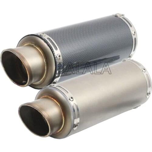 38-51MM Inlet Motorcycle Exhaust Muffler Pipe Stainless Steel Fried Street Modified Exhaust Pipe For Dirt Pit Bike Exhaust