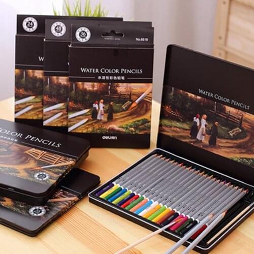 High Quality School Office Professional Drawing Colured Watercolor Pencils Set Art Supplies Colors Stationery Wooden Artist Kit