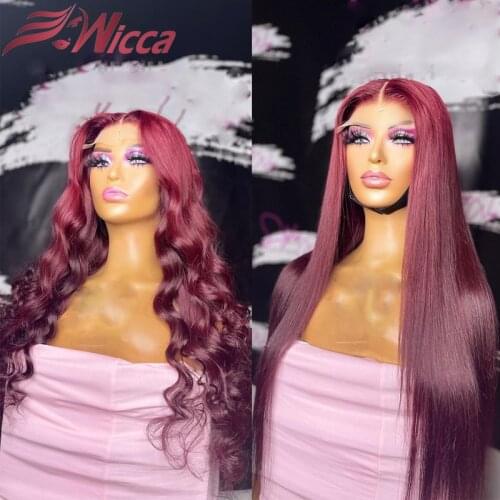 Wicca 13x4 Lace Front Wigs Human Hair Wig For Women Highlight Ombre Blonde Hair Pre Plucked Peruvian Remy Hair Baby Hair