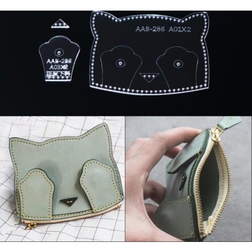 1 Set Acrylic Leather Template Home Handwork Leathercraft Sewing Pattern Tools Accessory Card package 9*11*1cm