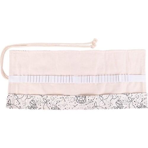 1 Pcs pecncil box Constellation pen Pencil Bag Canvas Roll Pouch Case School Pencilcase Sketch Brush Holes Big Pencil