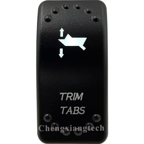 12v/24v Car Boat White Led Dpdt 7Pin Monmentary ON/OFF/Momentary ON Rocker Switch TRIM TABS UP/DOWN Waterproof IP66
