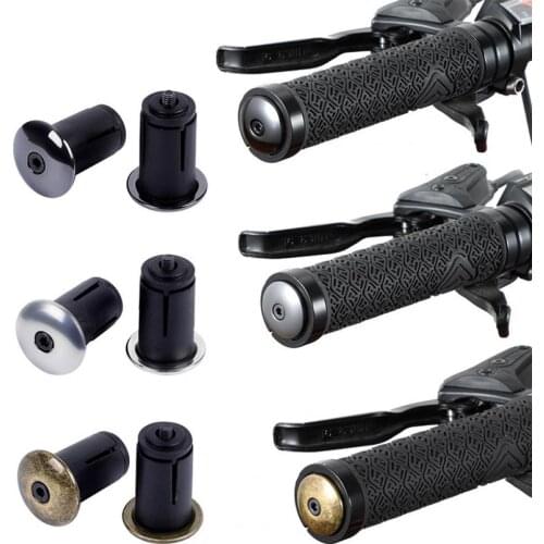 2Pcs Aluminum Alloy Bicycle Handlebar Plugs Bar End Lock Caps Cycling Accessories for MTB Road Bike Bicycle Protective Cover