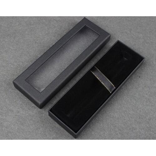 300pcs 17.5x6x2.3cm Pen box paper box general creative gift packaging cardboard box carton paper box with plastic pvc window SN
