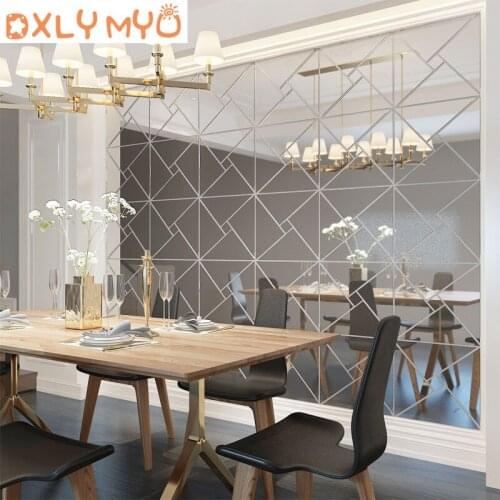 3D Mirror wall sticker for living room bedroom decoration creative self-adhesive acrylic stickers wall decor can be customized