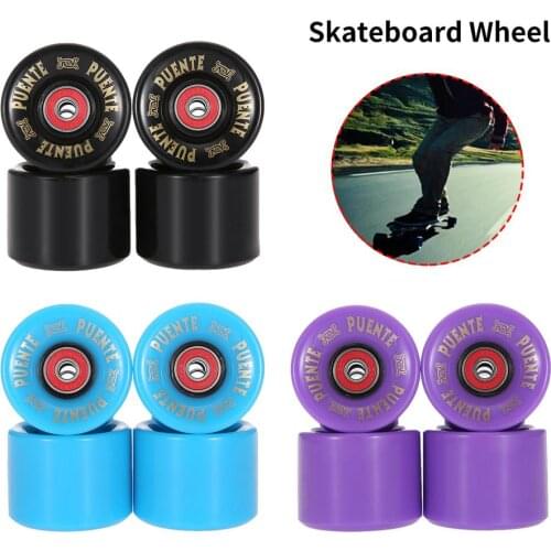 4Pcs/Set Longboard Wheel Non-slip PU Skate Roller With ABEC-9 Bearing Smart Skateboard Wheel Roller Skate Board Wheel 60X45mm