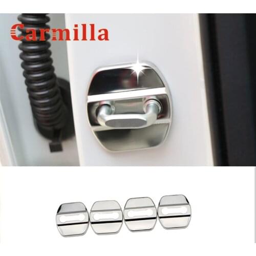 4Pcs/Set Stainless Steel Car Interior Door Lock Protection Cover Sticker for Renault Kadjar Koleos II Espace for Samsung QM3 QM6