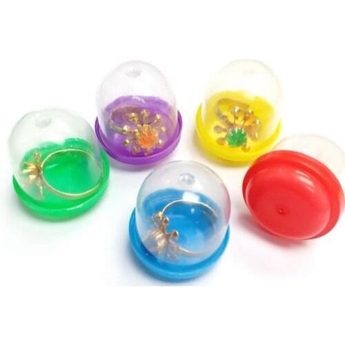 99 pcs 1" capsule filled with golden color 3D flower rings Brain Teaser Pinata Bag Filler Loot Toy vending Favors Birthday Party