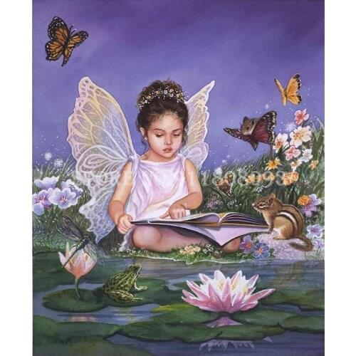 Diy Diamond Painting Butterfly Fairy Girl Full Diamond Embroidery Cross Stitch Interior Paintings Mosaic Rhinestone Home Decor