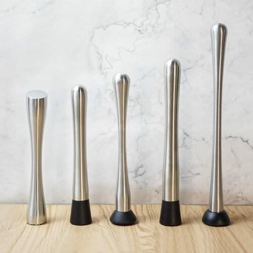 Barware Bar Tools Stainless Steel cocktail wine Lemon tamper mint leaves Fruit Muddle Pestle Popsicle Sticks Crushed Ice Hammer