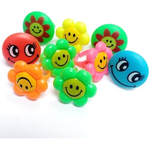 48pc Mini Girl Kids colorful Rings Fun Design for Vending Machine Bag Pinata Filler Novelty Birthday Party Favors Giveaways