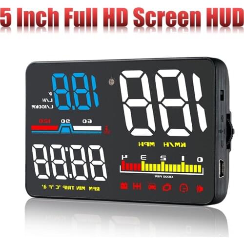 XYCING 2020 Update OBD2 HUD 5" Car Head Up Display Projector OBD OBD2 Scannr scan tool Speed Fuel Warning Alarm Diagnostic Tool