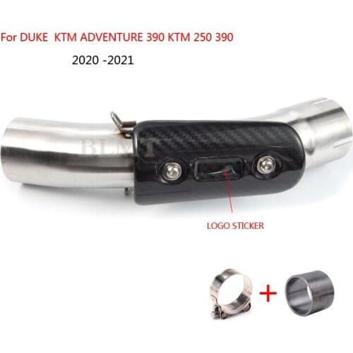 For Duke 250 390 RC390 2021 Duke 250ADV 390ADV Motorcycle Exhaust Middle Connect Link Pipe Stainless Steel Modified 2020-2021