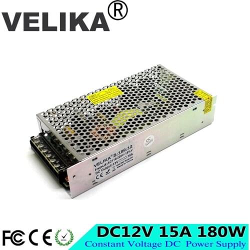 Single Output Power Supply dc12v 15a 180w Switch power Adapter driver transformer 110v 220v ac dc 12V Converter for led strip