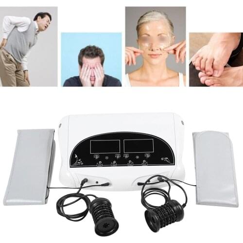 Body Detox Machine Negative Ion Footbath Spa Electric Vibrator Foot Massager Health Care Therapy Air Pressure Machine for 2 Man