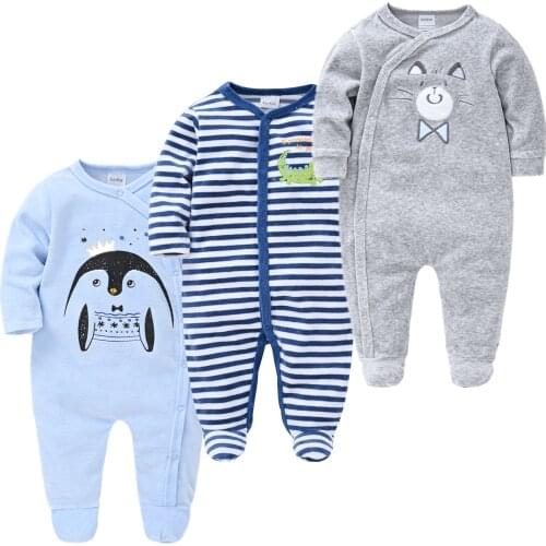 Kavkas Spring Autumn Newborn Baby Rompers Pjiamas Infant Onesies Velvet Warm Jumpsuit Baby Boys Overalls Toddler Girls Clothing