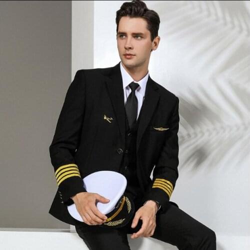 Pilot uniform Airline captain Overalls Air Force Men Military uniform US army