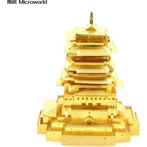 Microworld Models Yuewang Tower building model DIY laser cut Jigsaw puzzle building model 3D metal Puzzle Toys for adult gift