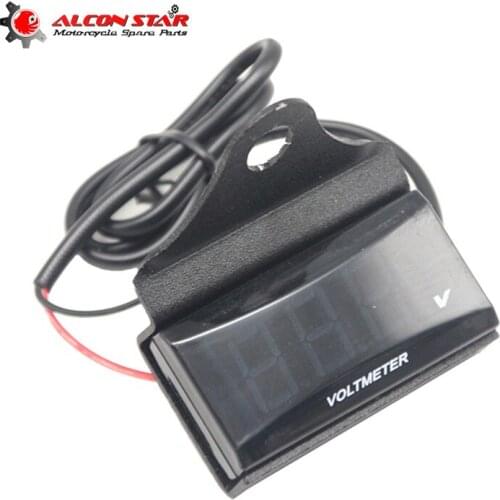 Alconstar 12V Mini LED Koso Digital Display Voltmeter Car Motorcycle Voltage Volt Gauge Panel Meter Instrument Meter