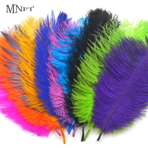MNFT 10PCS Beautiful Ostrich Spey Plumes Herl Feather Fly Tying Material