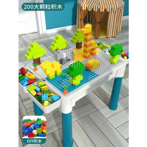 Multi-function Building blocks Boys and girls Intelligence toys Assembles kids table and chair set kids desk chair child desk
