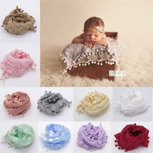 Soft Lace Bebe Wraps With Tassels Infant Boy Girl Pictures Clothes Scarves Newborn Baby Blanket Photography Props Accessories