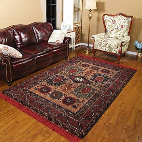 Black White Geometric 3d Printed Non-slip Washable Decorative Floor Mat Bohemian Carpet Mat