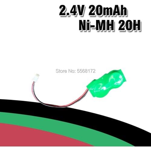 20mAh 2.4V Ni-MH With line BIOS CMOS Rechargeable Button Cell Battery Ni MH Batteries