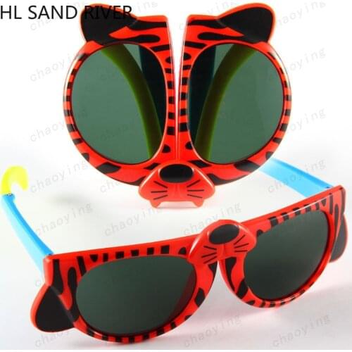 New cartoon style kids sunglasses children sunglasses artificial gift tiger bear fox foldable children decoration sunglasses2018