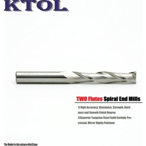 Wholesale FAST 10pcs/Set 6*32MM 2Flute Carbide Tool, Spiral CNC Wood Cutter, Milling Cutter for Wood Endmill CNC Router Bits Kit