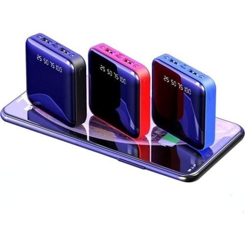 Mini Power Bank 30000mAh One-way Quick Charge Portable LED HD Display External Battery Fast Charging Powerbank for Phone