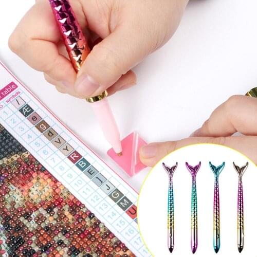 Mermaid 5D Diamond Painting Point Drill Pen DIY Crafts Sewing Embroidery Tool Cross Stitch Accessories Mermaid Point Drill Pen