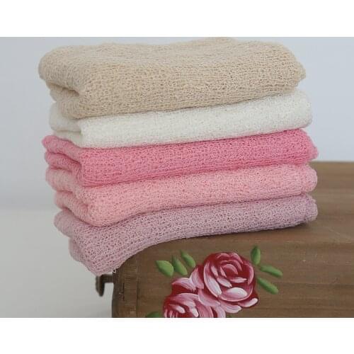 Textured Rayon Stretch Knit Wrap Newborn Photography Prop 40cm x 150cm Baby Swaddle Sack Knitted Sweater Jersey Wrap Photo Props