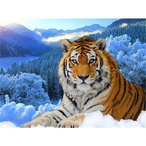 Wolf Animal Pre-Printed 11CT Cross Stitch DIY Embroidery Patterns DMC Threads Knitting Craft Handicraft Handmade Floss Mulina