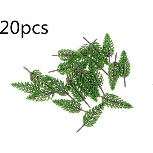 High Quality 20pcs/Set 65mm Plastic Model Trees For Railroad House Park Street Layout Green landscape Scene Scenery Wholesale