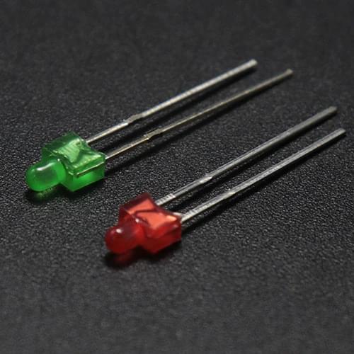 100Pcs Diffused 2.0mm 2mm Through Hole High Brightness LED Diode Red/Yellow/Green/Pure Green/Blue