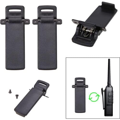 2Pcs Walkie Talkie Spare Part Back Belt Clip for Baofeng 2-way Radio UV5R Replace The Back Clip Radio Accessories