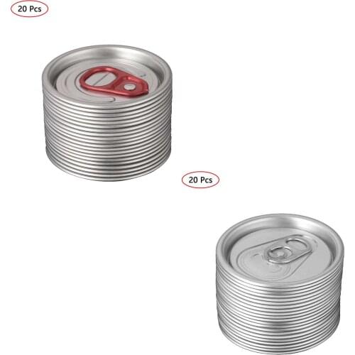 20 Canning Covers Aluminum Pulling Ring Lids Leak Proof Soda Cola Cans Caps Anti Splash Sealing Storage Cover for Canned Drinks