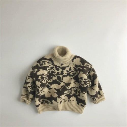 2021 Charming Kids Sweaters Spring Winter Baby Boys Girls Warm Knitted Bottoming Thicken Childrens Clothes Top High Quality
