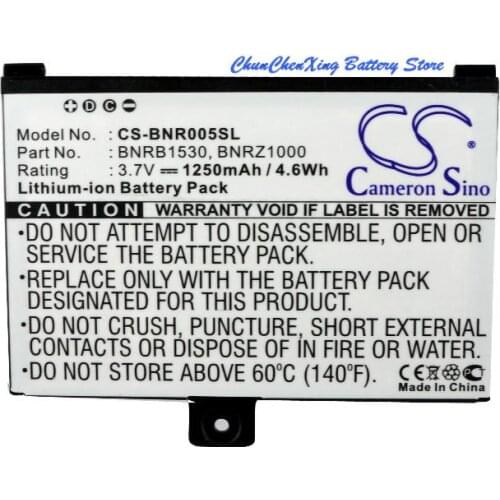Cameron Sino 1250mAh Battery BNRB1530, BNRB454261, BNRZ1000 for Barnes & Noble 005, BNRV100, BNRZ100, nook, NOOK Classic