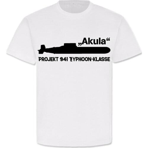 Akula Project 941 Typhoon Class Submarine Soviet Navy T-Shirt Summer Cotton O-Neck Short Sleeve Mens T Shirt New S-3XL