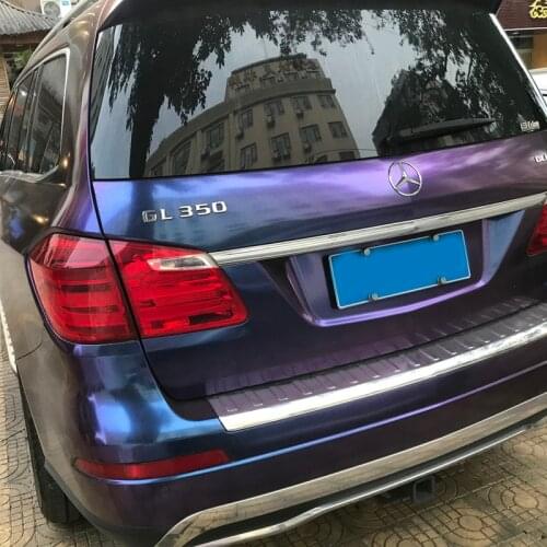 High Gloss Chameleon Glitter Purple Deep Blue Decals Sticker Vinyl Car Wrap Sheet Color Changing Film Roll 1.52M x 1.2M