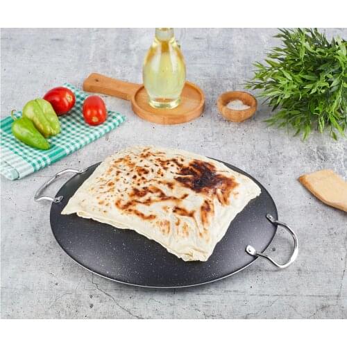 Papilla Kızartma Tavası 32 cm, et, gözleme, paslanmaz çelik tava, soba ateşi, lezzetli yemekler