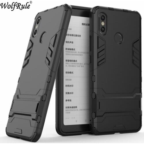 Wolfrule Shell Xiaomi Mi Max 3 Case Silicone + Hard PC Phone Case For Xiaomi Mi Max 3 Cover Kickstand Fundas For Xiaomi Mi Max 3