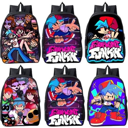 Friday Night Funkin Children Backpack Men Fashion Rucksack Student School Bag Anime Cartoon Printed Casual Bookbag Game Fan Gift