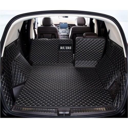 Good quality! Special car trunk mats for Mercedes Benz GLE 300 350 400 500 63 2018-2015 waterproof cargo liner mats boot carpets