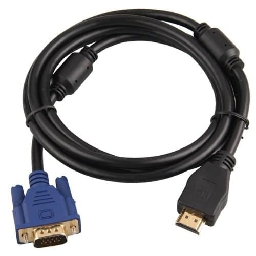 Cable Adapter Converter Gold Plaque HDMI to VGA 15pin Male 1.65m