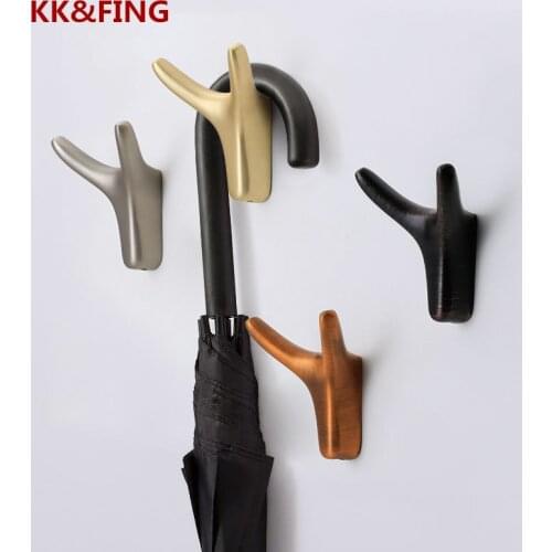 KK&FING Luxury Zinc Alloy Hooks Bathroom Kitchen Storage Hooks Room Cloth Towel Rack Coat Hat Hanger Keys Creative Hook