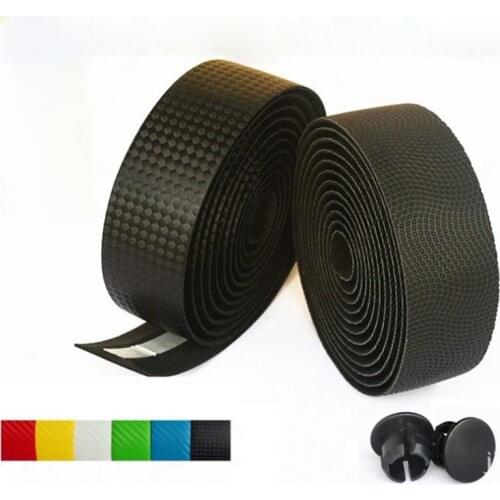 Bicycle Handlebar Tapes Cycling Road Bike Sports Bike Cork Handlebar Tape 2 Bar Plugs Carbon fiber belts strap Accessories Parts