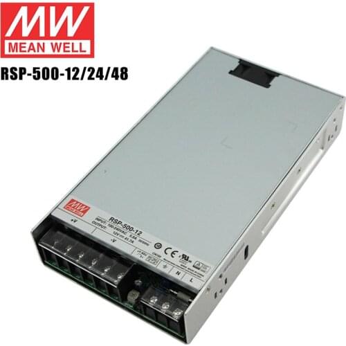 MEAN WELL RSP-500-24 24V 21A 504W High Quality meanwell DC Single Output with PFC Function Switching Power Supply Unit